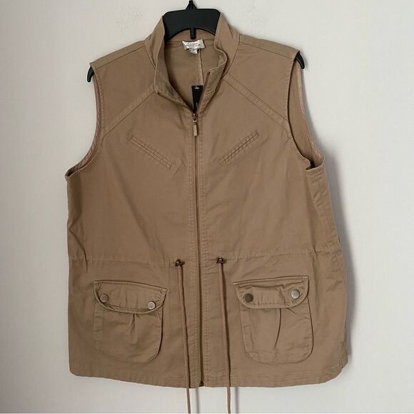 Tahari Arthur S Levine Women’s Khaki Vest size 8 - Picture 1 of 2